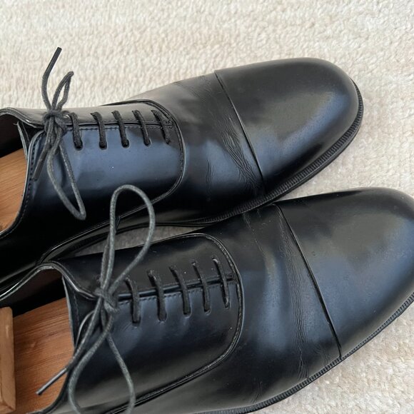 Bally Treny 1 Black Leather Cap Toe Oxford Dress Shoes 8.5 Made in Italy main image 7